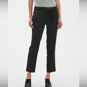Banana Republic Black Striped Trousers